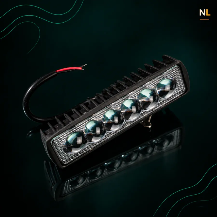 Faro 6 Leds rectangular 12/24V