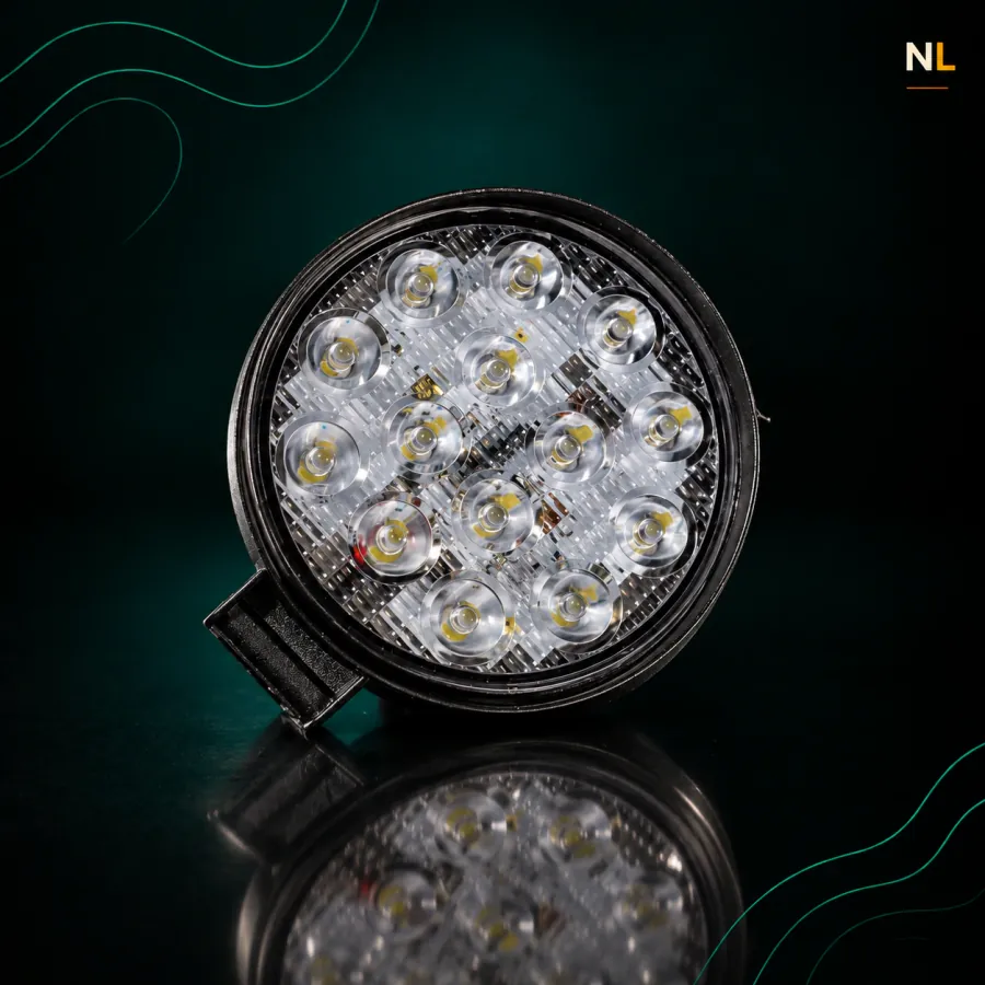 Faro Led redondo 14 Leds 42W 12/24v