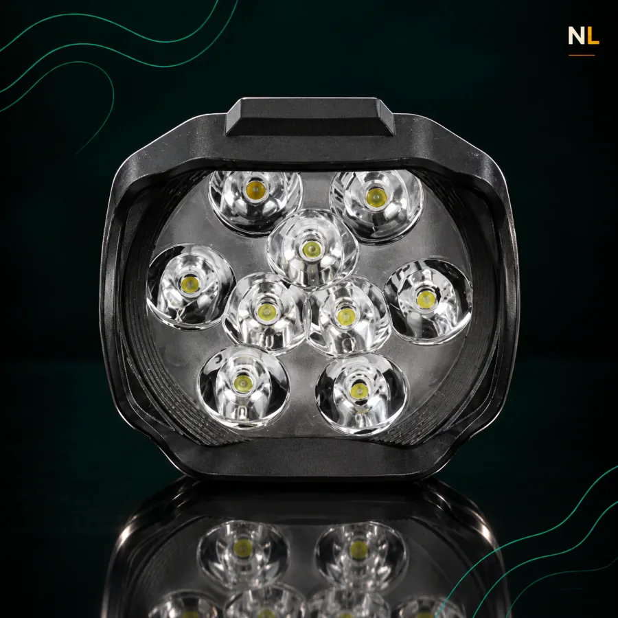 FARO 9 LED ECONOMICO MOTO