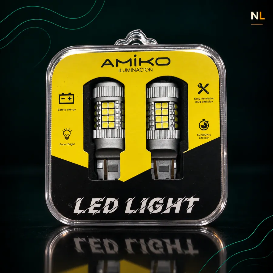 KIT LED PREMIUM T20 2 POLOS AMIKO X JUEGO