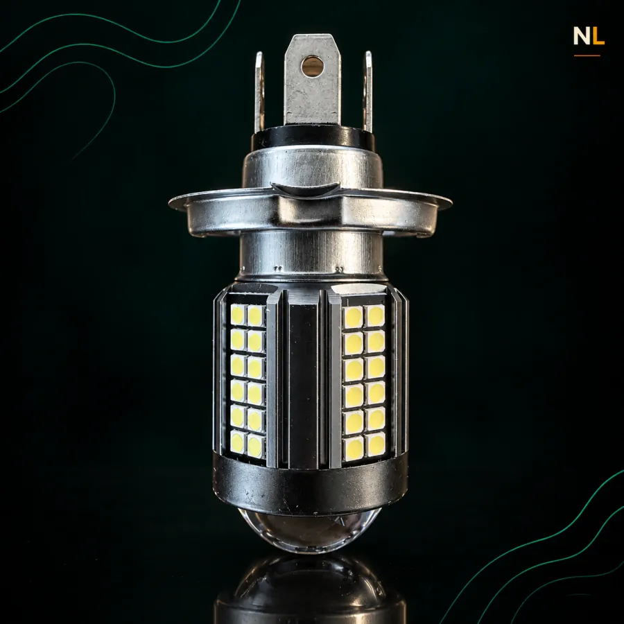 LAMPARA H4 CON LUPA MULTILED PREMIUM