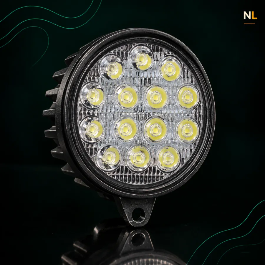 Faro Led Redondo 14 Leds 42W 12/24v 8cm mini