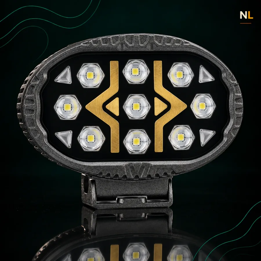 Faro Led ovalado Super 9 Leds 12/24v