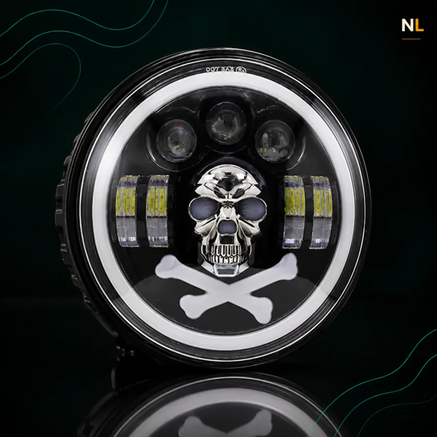 Faro Led Optica 7 Pulgadas calavera