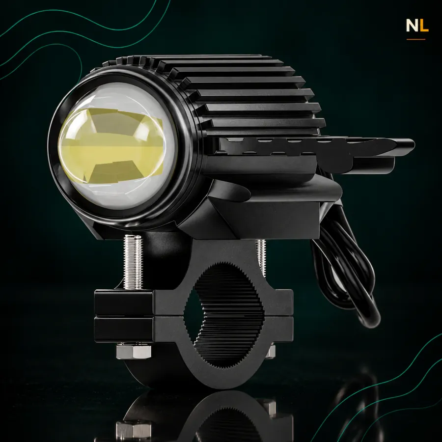 Faro 1 Led Lupa Con Agarre Para Moto